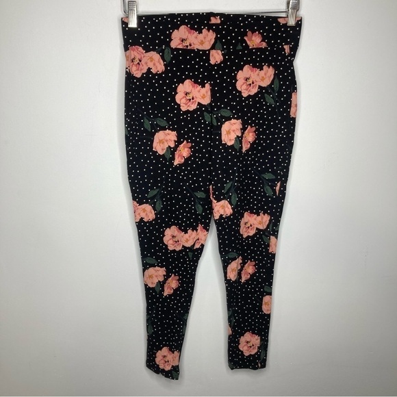 Torrid leggings polka dot floral pattern size 00 (Medium/10) - Picture 2 of 3